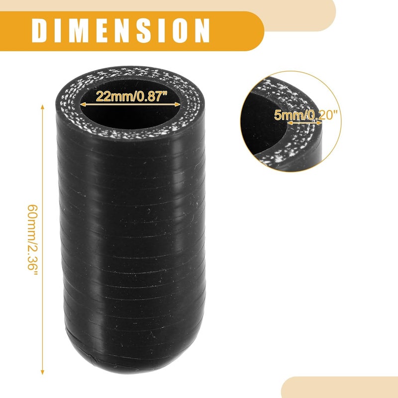 Partuto 1Pc 22mm 0.87" ID Universal Silicone Coolant Cap Intake Vacuum Hose End Plug - Car for Coolant Heater Bypass Vacuum Water Port - Silicone Black - Image 4